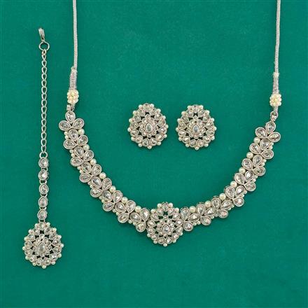Antique Classic Necklace with Rhodium Plating