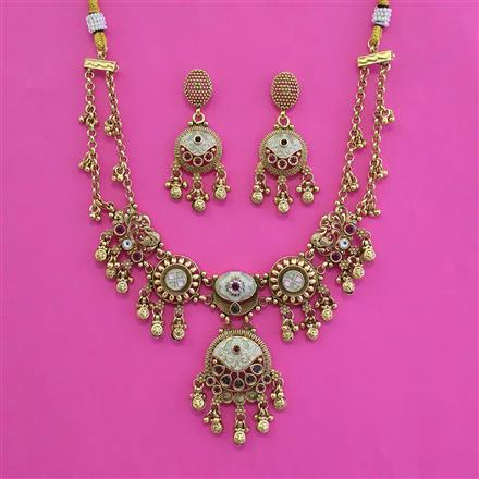 Antique Classic Necklace with Matte Gold Plating