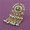 Antique Adjustable Ring with Matte Gold Plating