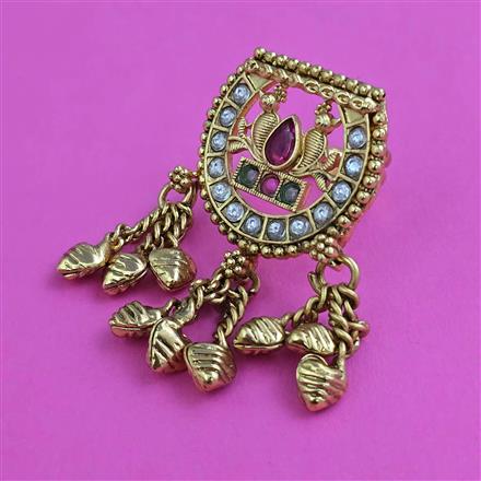 Antique Birds Ring with Matte Gold Plating