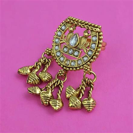 Antique Birds Ring with Matte Gold Plating