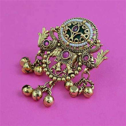 Antique Birds Ring with Matte Gold Plating