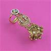 Antique Adjustable Ring with Matte Gold Plating