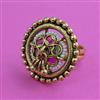Antique Pearl Ring with Matte Gold Plating