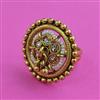 Antique Pearl Ring with Matte Gold Plating