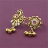 Antique Adjustable Ring with Matte Gold Plating