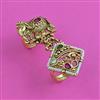 Antique Pearl Ring with Matte Gold Plating