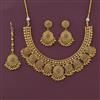 Antique Plain Gold Necklace with Gold Plating