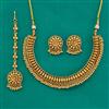 Antique Plain Gold Necklace with Gold Plating