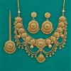 Antique Plain Gold Necklace with Gold Plating
