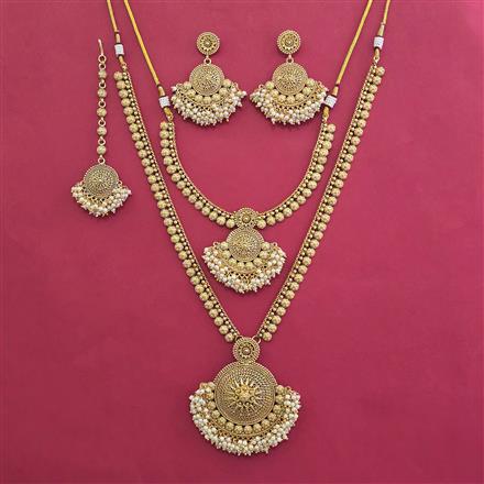 Antique Combo Necklace Set with Gold Plating