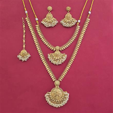Antique Combo Necklace Set with Gold Plating