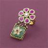 Antique Adjustable Ring with Matte Gold Plating