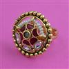 Antique Pearl Ring with Matte Gold Plating