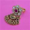 Antique Adjustable Ring with Matte Gold Plating