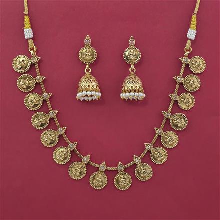 Antique Temple Necklace with Gold Plating