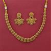 Antique Plain Gold Necklace with Gold Plating
