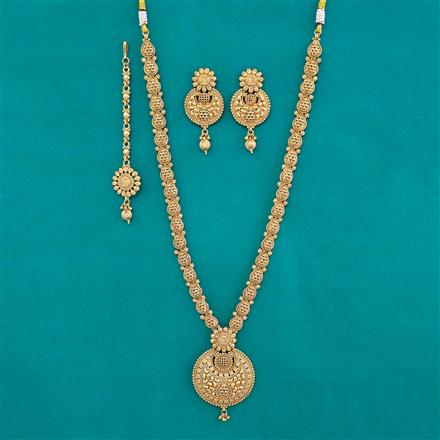 Antique Long Necklace with Gold Plating