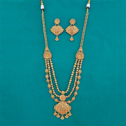 Antique Long Necklace with Gold Plating