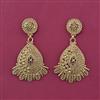 Antique Plain Gold Earring with Gold Plating