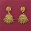 Antique Plain Gold Earring with Gold Plating