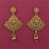 Antique Plain Gold Earring with Gold Plating