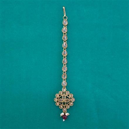 Antique Pearl Tikka with Mehndi Plating