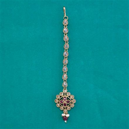Antique Pearl Tikka with Mehndi Plating