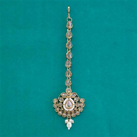 Antique Pearl Tikka with Mehndi Plating