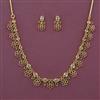 Antique Delicate Necklace with Matte Gold Plating