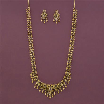 Antique Birds Necklace with Matte Gold Plating