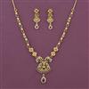 Antique Temple Necklace with Matte Gold Plating