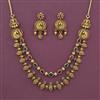 Antique Temple Necklace with Matte Gold Plating