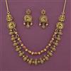 Antique Temple Necklace with Matte Gold Plating