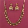 Antique Delicate Necklace with Matte Gold Plating