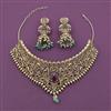 Antique Mukut Necklace with Matte Gold Plating