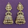 Antique Jhumki with Matte Gold Plating