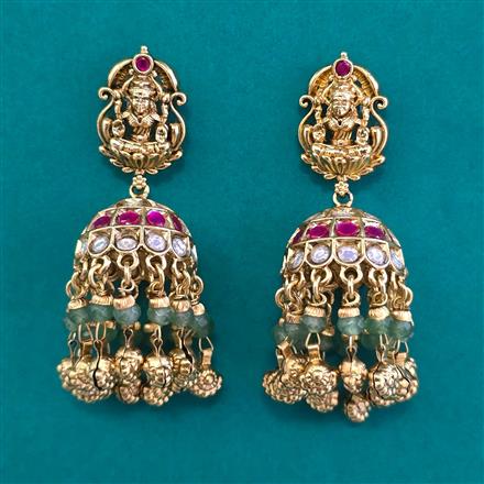 Antique Temple Earring with Gold Plating