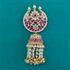Antique Pearl Hair Brooch with Gold Plating