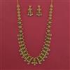 Antique Long Necklace with Matte Gold Plating