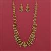 Antique Long Necklace with Matte Gold Plating
