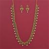 Antique Long Necklace with Matte Gold Plating