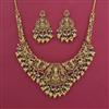 Antique Temple Necklace with Matte Gold Plating