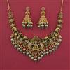 Antique Temple Necklace with Matte Gold Plating