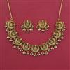 Antique Temple Necklace with Matte Gold Plating