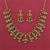 Antique Temple Necklace with Matte Gold Plating