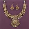 Antique Birds Necklace with Matte Gold Plating