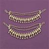 Antique Temple Ear Chain with Matte Gold Plating
