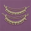 Antique Temple Ear Chain with Matte Gold Plating