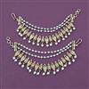 Antique Temple Ear Chain with Matte Gold Plating